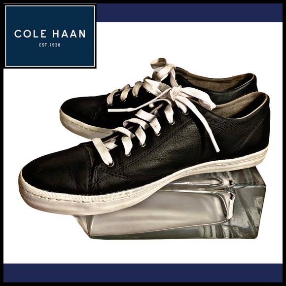 Cole Haan Other - COLE HAAN MEN’S GRAND OS BLACK LEATHER SNEAKER 9M